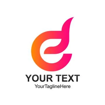 Initial letter E logo template colorfull tuft design for business and company Stock Illustration