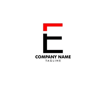 Initial Letter E Logo Template Design Stock Illustration