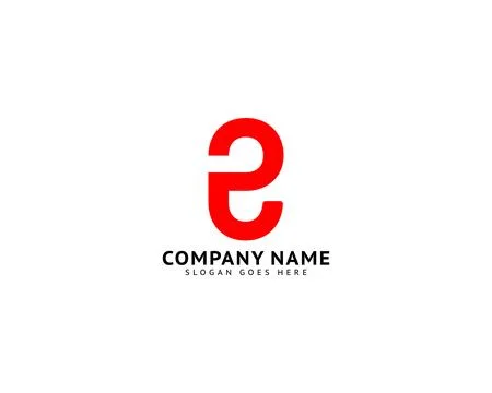 Initial Letter E Logo Template Design Stock Illustration