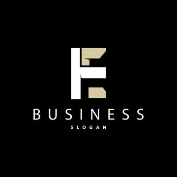 Initial Letter E Minimalist Logo, Simple Luxury Logotype Vector, Corporate .. Stock Illustration