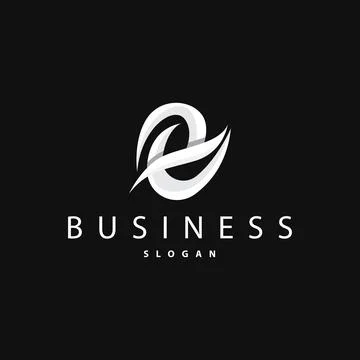 Initial Letter E Minimalist Logo, Simple Luxury Logotype Vector, Corporate .. Illustrazione stock