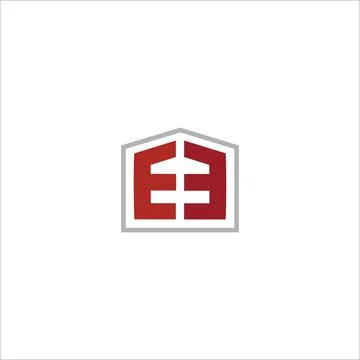 Initial letter ee or e logo design template Stock Illustration