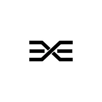 Initial letter ee or e logo design template Stock Illustration