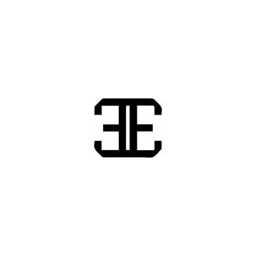 Initial letter ee or e logo design template Stock Illustration