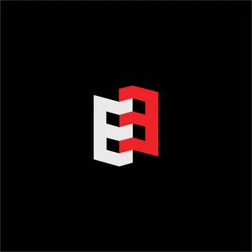 Initial letter ee or e logo design template Stock Illustration