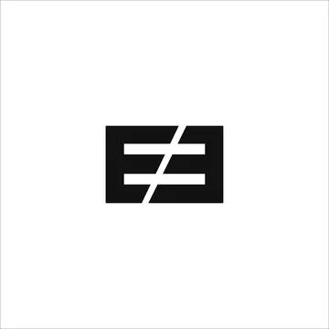 Initial letter ee or e logo design template Stock Illustration