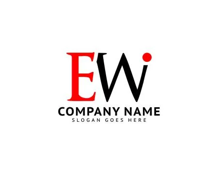 Initial Letter EWI Logo Template Design Stock Illustration
