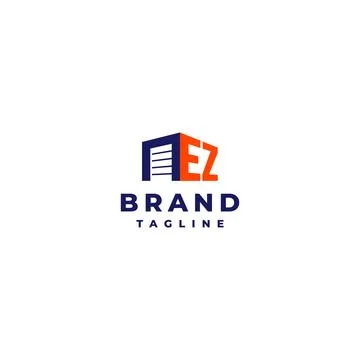 Initial Letter EZ Next To Garage Door Icon Stock-Illustration