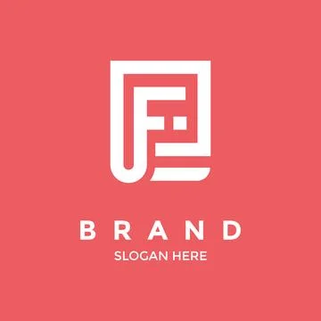 Initial letter F and P logo design vector illustration template Stock Illustration