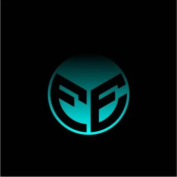 Initial letter F E Modern circle with elegant colored background frame Stock Illustration