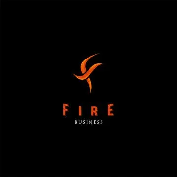Initial letter F fire icon logo design inspiration Stock Illustration