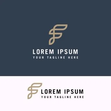 Initial Letter F Infinity Line Logo Design Template 스톡 일러스트