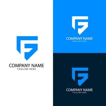 Initial letter F isolated G modern logo design vector Stock Illustration