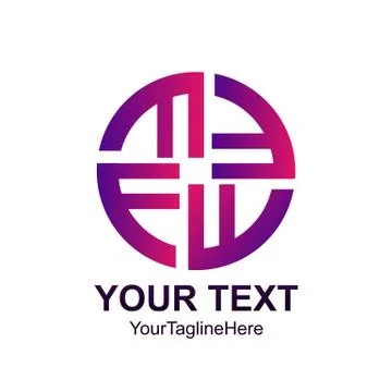 Initial letter F logo template colorfull twist design for business and compan Stock Illustration