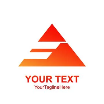 Initial letter F logo template colorfull triangle design for business and com Stock Illustration