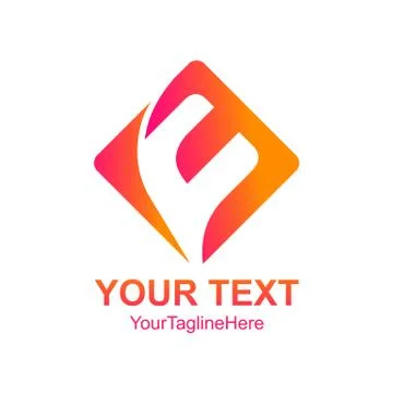 Initial letter F logo template colorfull square design for business and compa Stock Illustration