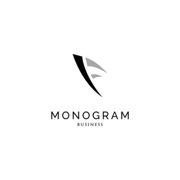 Initial letter F monogram logo design inspiration Stock Illustration