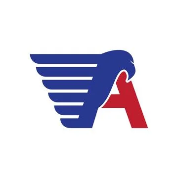 A initial letter falcon Illustrazione stock