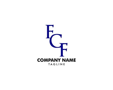 Initial Letter FCF Logo Template Design Stock Illustration