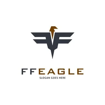 Initial Letter FF Eagle Icon Vector Logo Template Illustration Design Stock Illustration