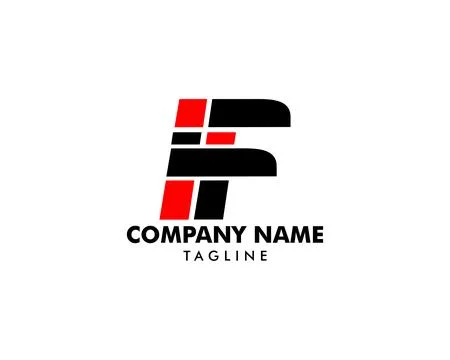 Initial Letter FF Logo Template Design Stock Illustration