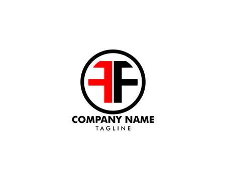 Initial Letter FF Logo Template Design Stock Illustration