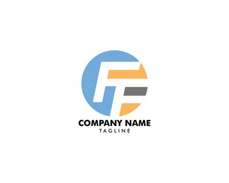 Initial Letter FF Logo Template Design Ilustração Stock