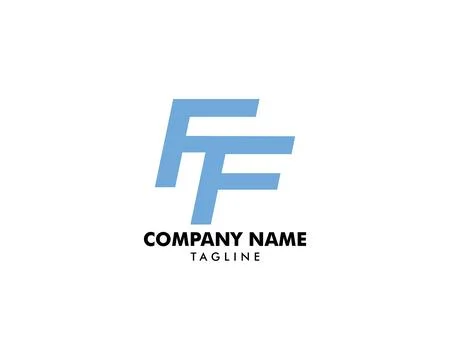 Initial Letter FF Logo Template Design Stock Illustration