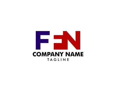 Initial Letter FFN Logo Template Design Stock Illustration