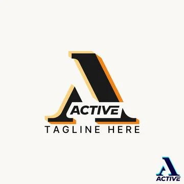 Initial letter A font cutting 3D shadow Related to monogram typography brand Stock Illustration