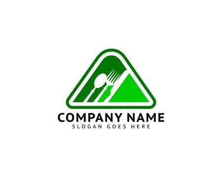 Initial Letter A with Fork, Spoon, Knife for Restaurant Logo Design Stock Illustration
