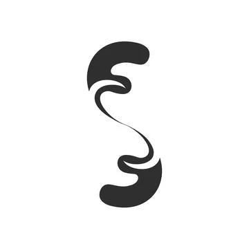 Initial letter FS logo or SF logo vector design template Stock Illustration