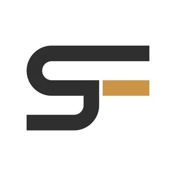 Initial letter FS logo or SF logo vector design template Stock Illustration
