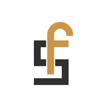 Initial letter FS logo or SF logo vector design template Stock Illustration