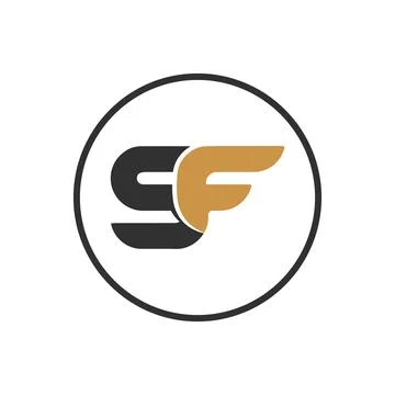 Initial letter FS logo or SF logo vector design template Stock Illustration
