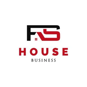 Initial Letter FS Real Estate or House Icon Logo Design Template Ilustración de archivo