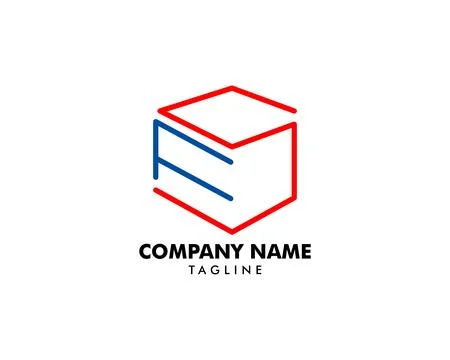 Initial Letter FS Storage Logo Template Design Illustrazione stock