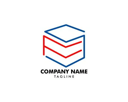 Initial Letter FS Storage Logo Template Design Stock Illustration