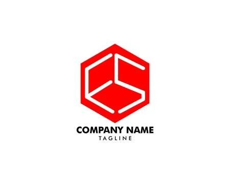 Initial Letter FS Storage Logo Template Design Illustrazione stock