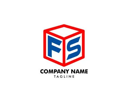 Initial Letter FS Storage Logo Template Design Illustrazione stock