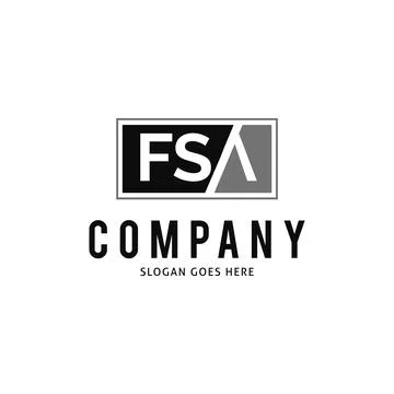 Initial Letter FSA Icon Vector Logo Template Illustration Design 스톡 일러스트