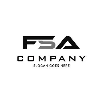 Initial Letter FSA Icon Vector Logo Template Illustration Design Stock Illustration