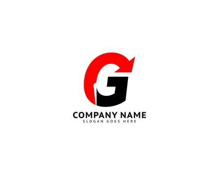 Initial Letter G with Arrow Logo Design Element Stock Illustration