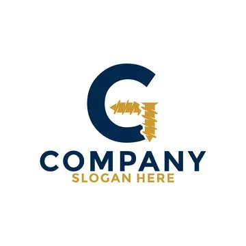 Initial letter G drill logo vector, initial letter with Drill Logo design t.. Stock Illustration