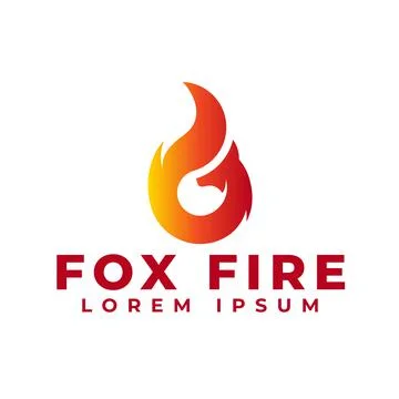 Initial Letter G Fire Fox Logo. Flame wolf logo Stock Illustration