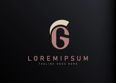 Initial letter G gladiator logo design. Vector illustration of G letter gladi Stock Illustration