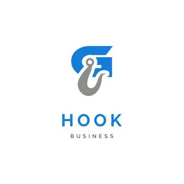 Initial letter G hook icon logo design inspiration Stock Illustration