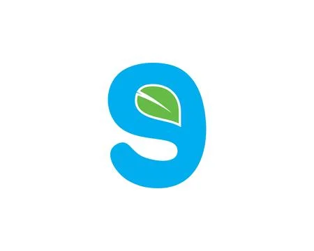 Initial letter G logo with green leaf ecology nature element vector icon Stock Illustration