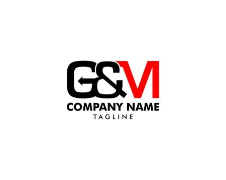 Initial letter G &amp; M logo template vector Stock Illustration