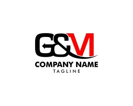 Initial letter G &amp; M logo template vector Stock Illustration